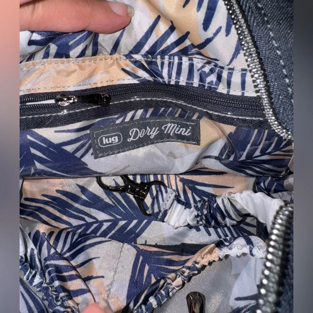 LUG Dory Mini Navy Quilted Crossbody Bag